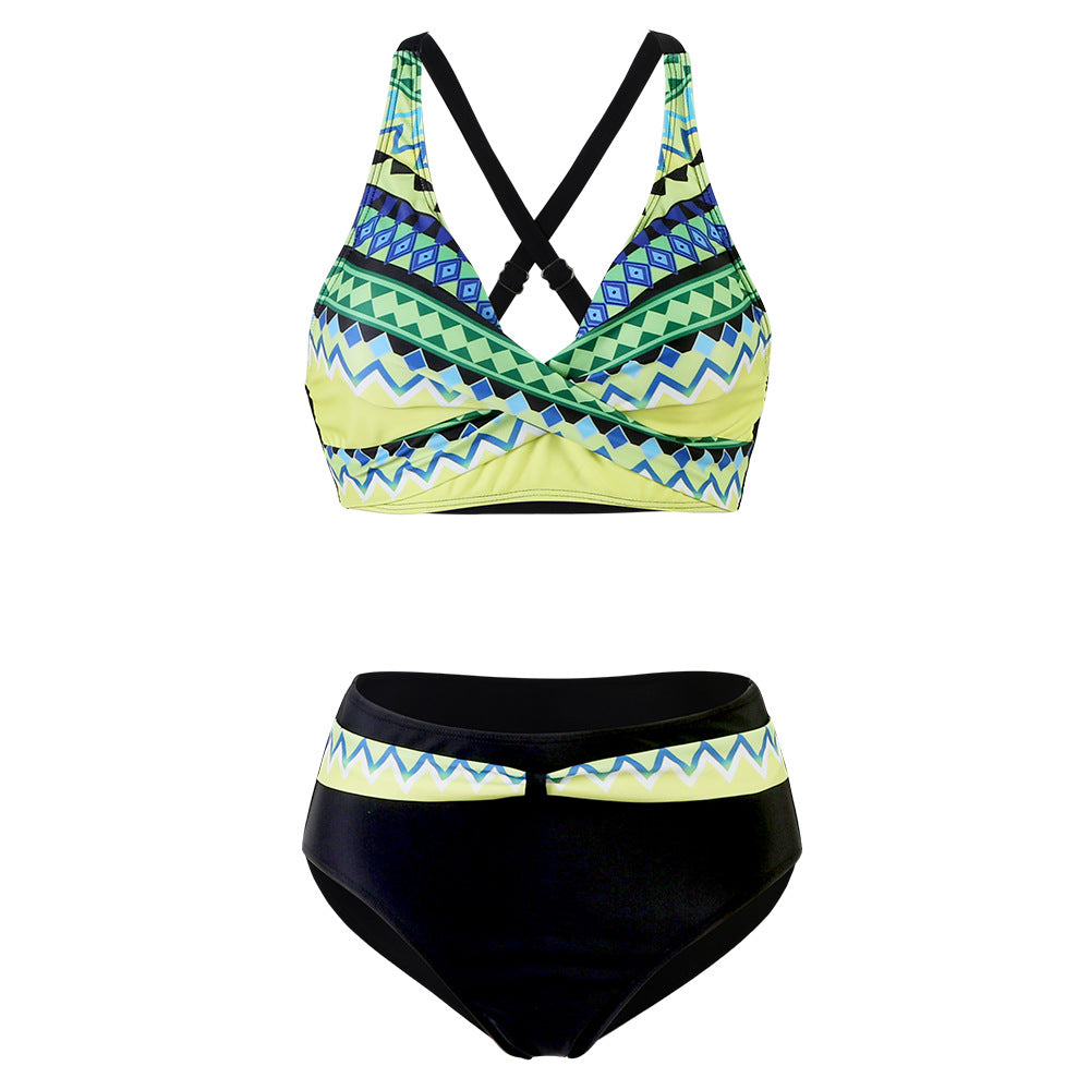 Women's sporty bikini set with trendy cut and modern graphic design Mune Fashion