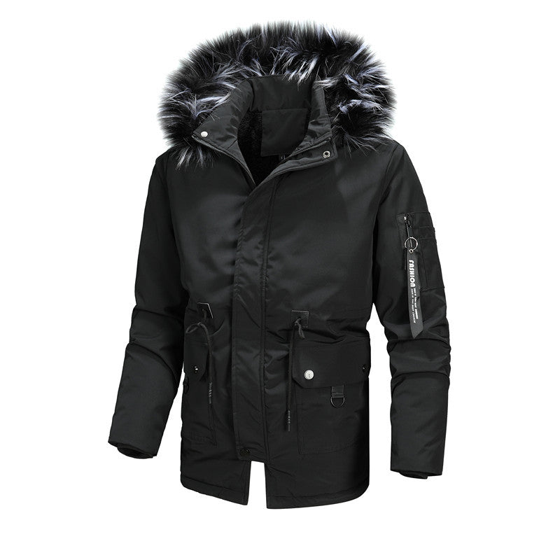 Men's thermo parka with removable faux fur hood and water-repellent insulation Mune Fashion