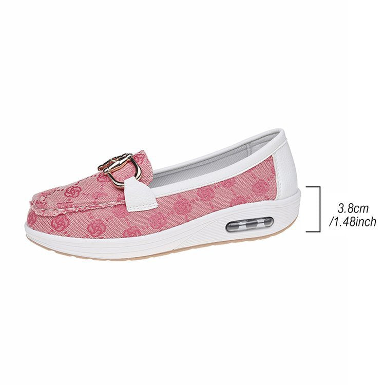 Damen Mokassin-Slipper mit luftgepolsterter Plateausohle und Zier-Bit Mune Fashion