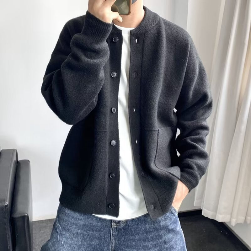 Men's Casual Cardigan with Button Placket Mune Fashion