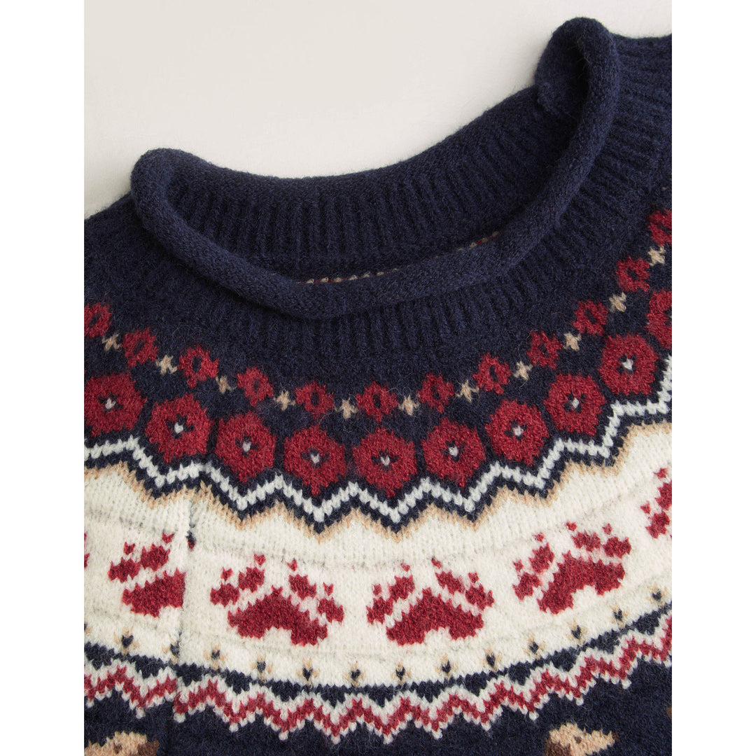 Women's Patterned Sweater with Round Neck Mune Fashion
