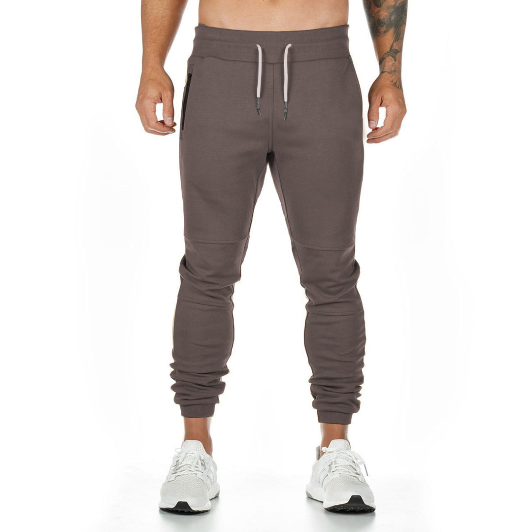 Men's narrow cut performance joggers with zippered pockets and knee stitched cut Mune Fashion