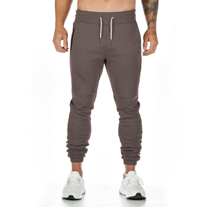 Men's narrow cut performance joggers with zippered pockets and knee stitched cut Mune Fashion