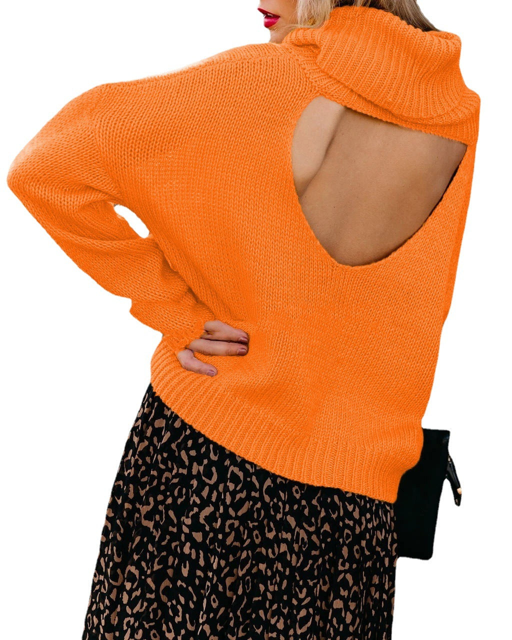 Women's Oversized Turtleneck Sweater Coarsely Knitted with Loose Fit Mune Fashion