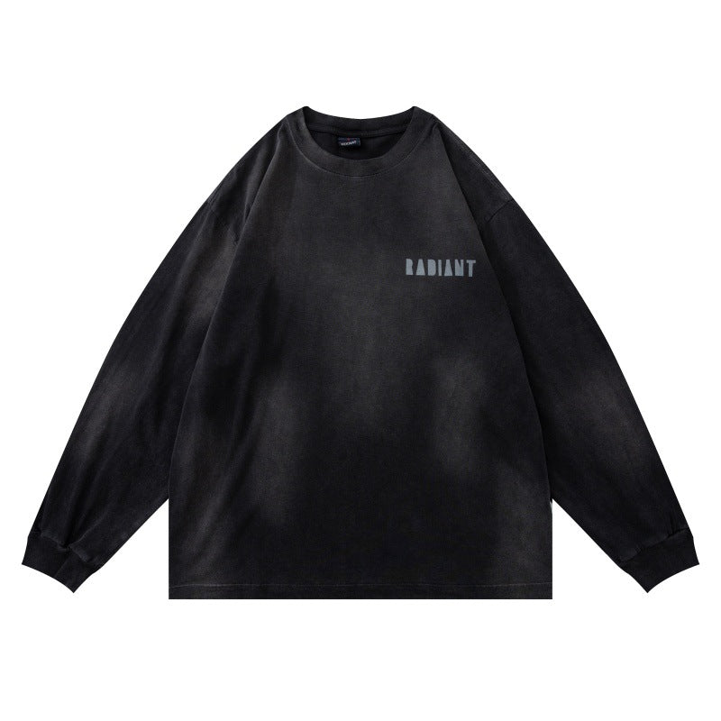 Unisex Oversize Sweatshirt with pigmented wash and subtle chest print Mune Fashion