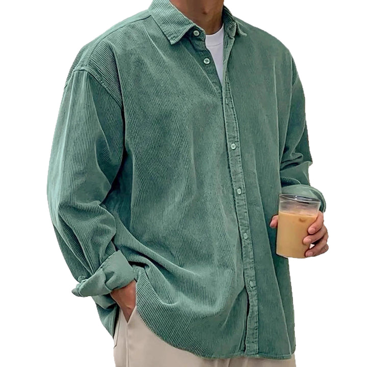 Men's casual cord shirt made of fine cord with oversized fit Mune Fashion