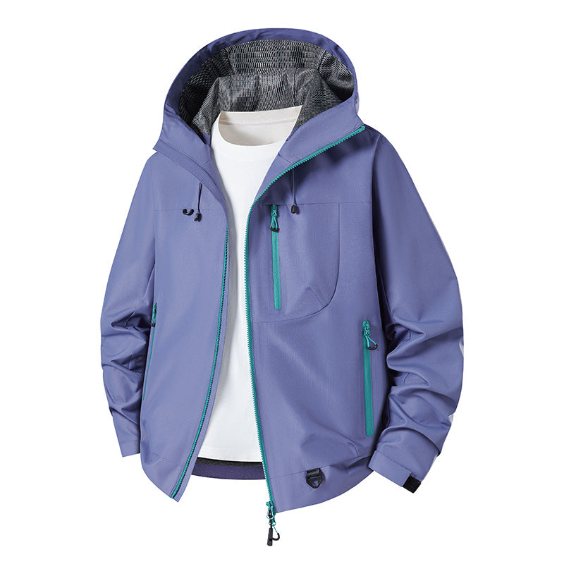 Men's Technical Softshell Hoodie Jacket with Water-Repellent Membrane and Mesh Lining Mune Fashion