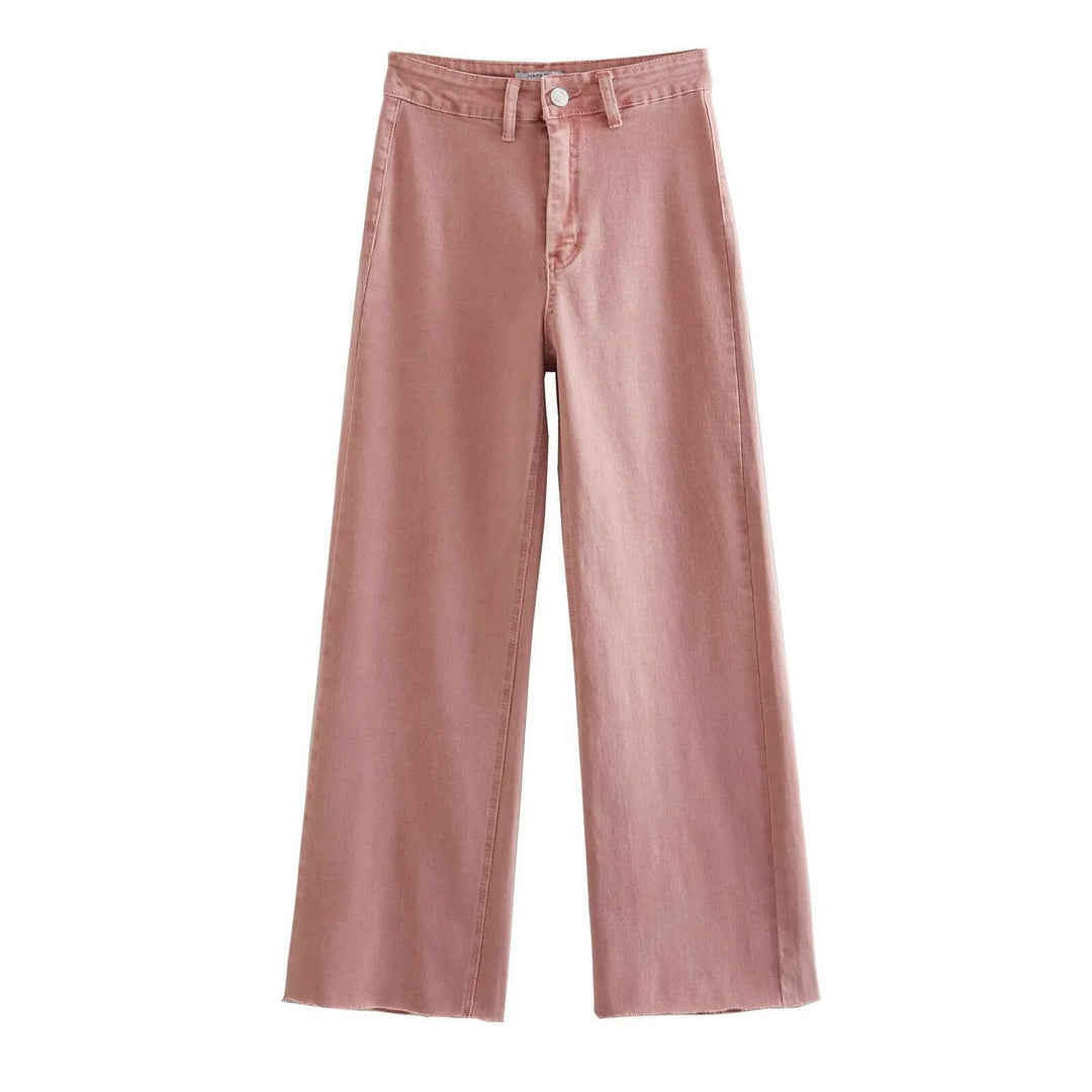 Women's loose high-waist worker pants with patch back pockets Mune Fashion
