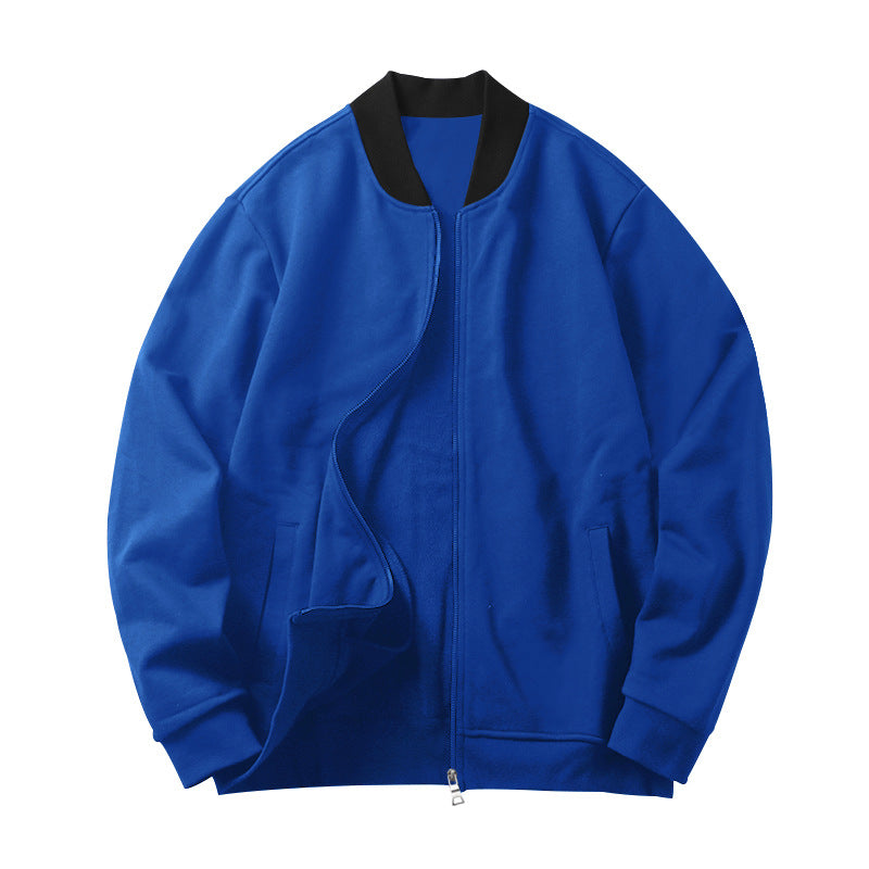 Men's minimalist bomber jacket with full-zip, ribbed stand collar & side pockets Mune Fashion