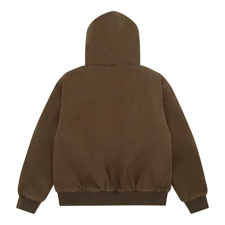 Women's padded hooded jacket with faux fur lining, cargo pockets and elastic cuffs Mune Fashion