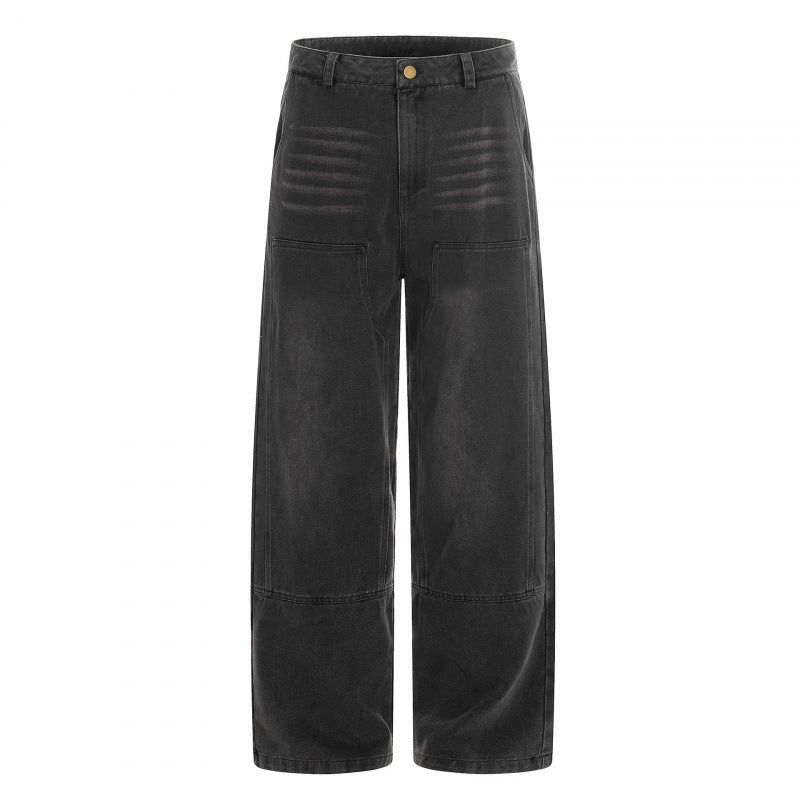 Women's high-cut wide-leg jeans in utility style with patch pockets Mune Fashion