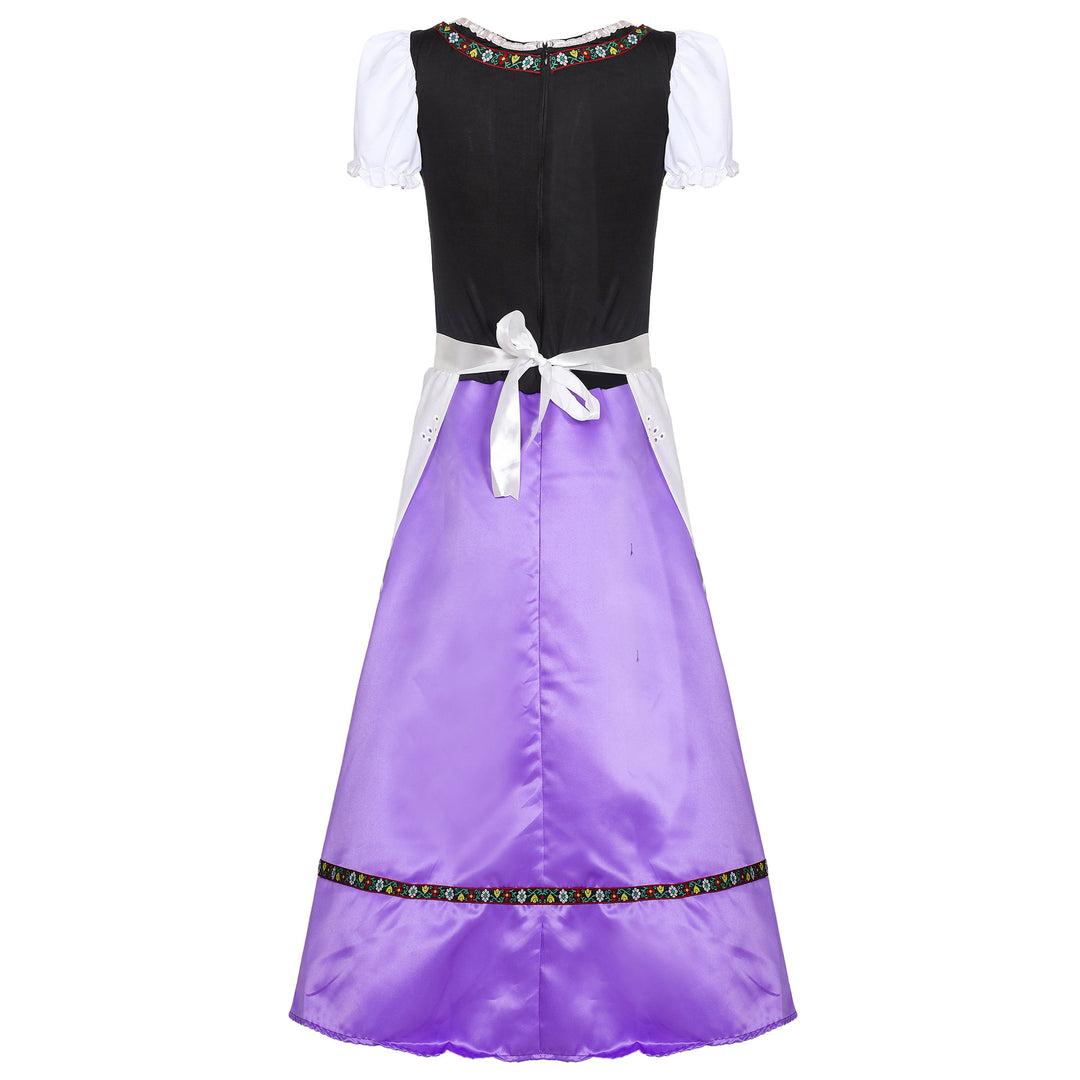Ladies' traditional dress with laced bodice and embroidered apron Mune Fashion