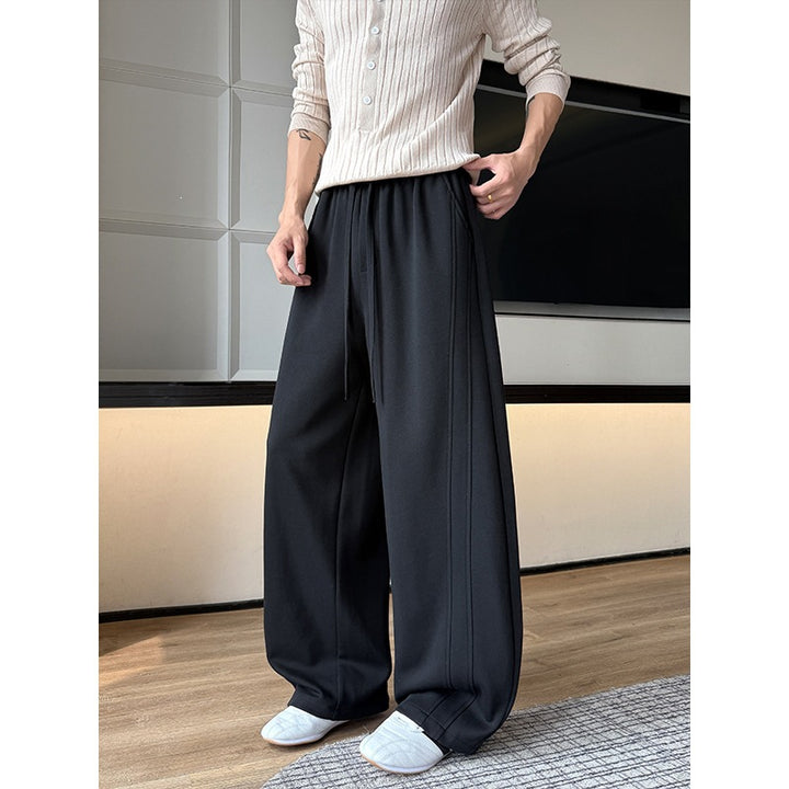 Men's Extra Wide Relaxed Lounge Pants made of breathable jersey with drawstring Mune Fashion