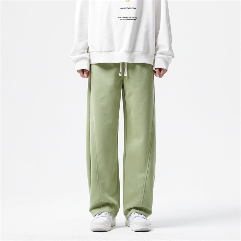 Men's ultra-wide cut fleece lounge pants with drawstring and straight leg Mune Fashion