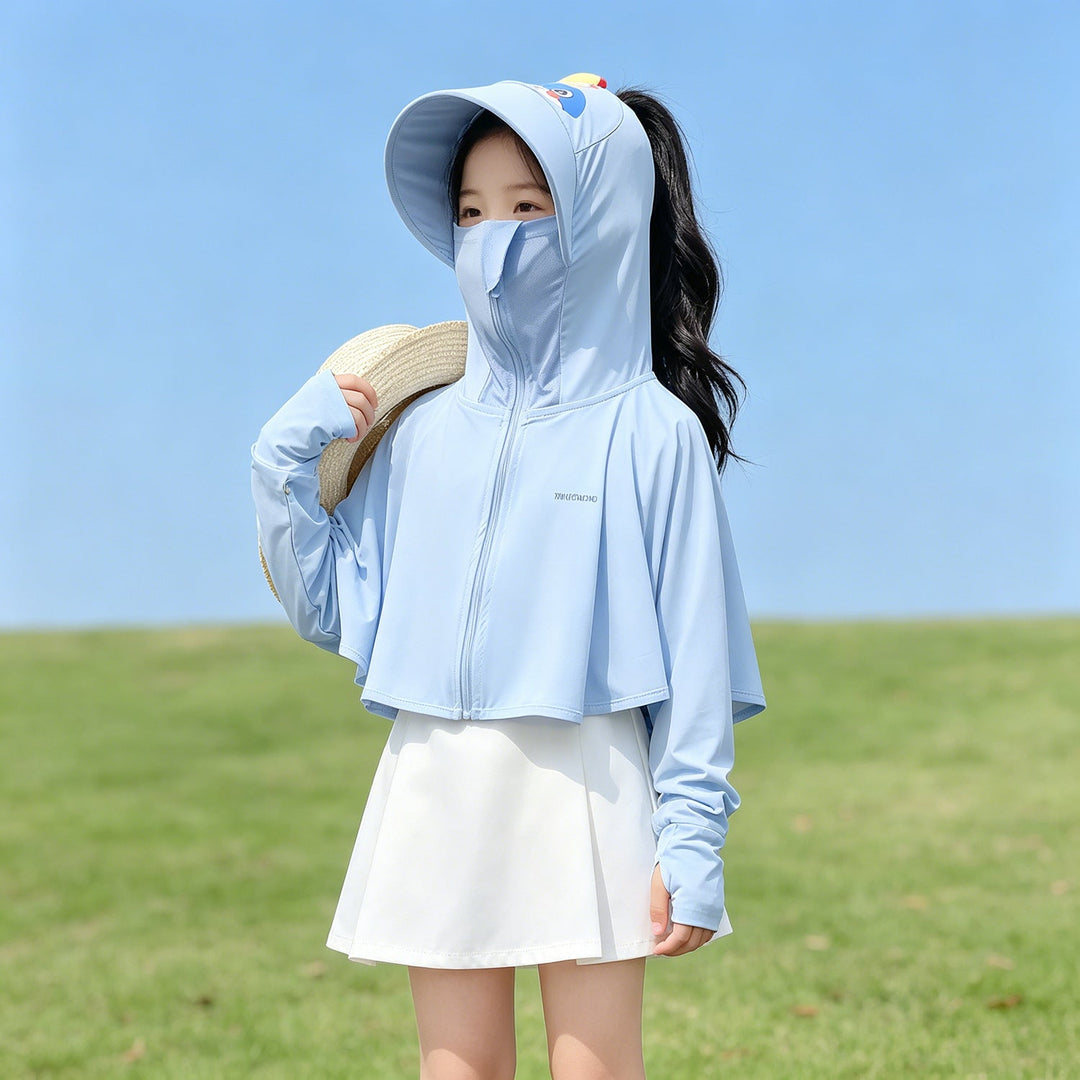 Girl multifunctional sun jacket with integrated hood Mune Fashion