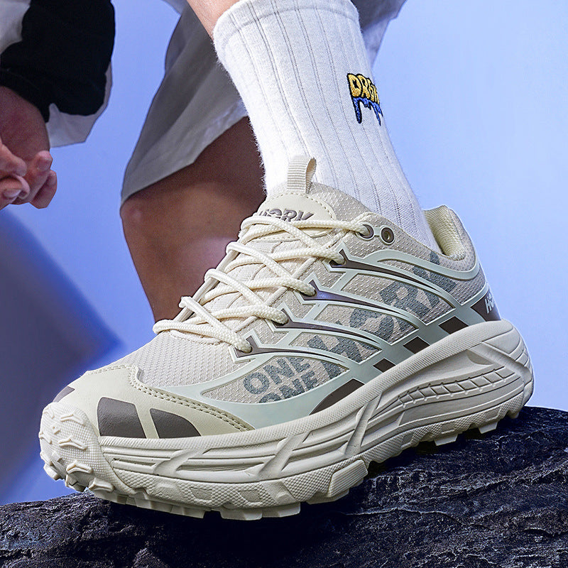 Men's technical trail running sneakers with shock-absorbing hollow core midsole, reinforced toe cap, and grippy off-road profile sole Mune Fashion
