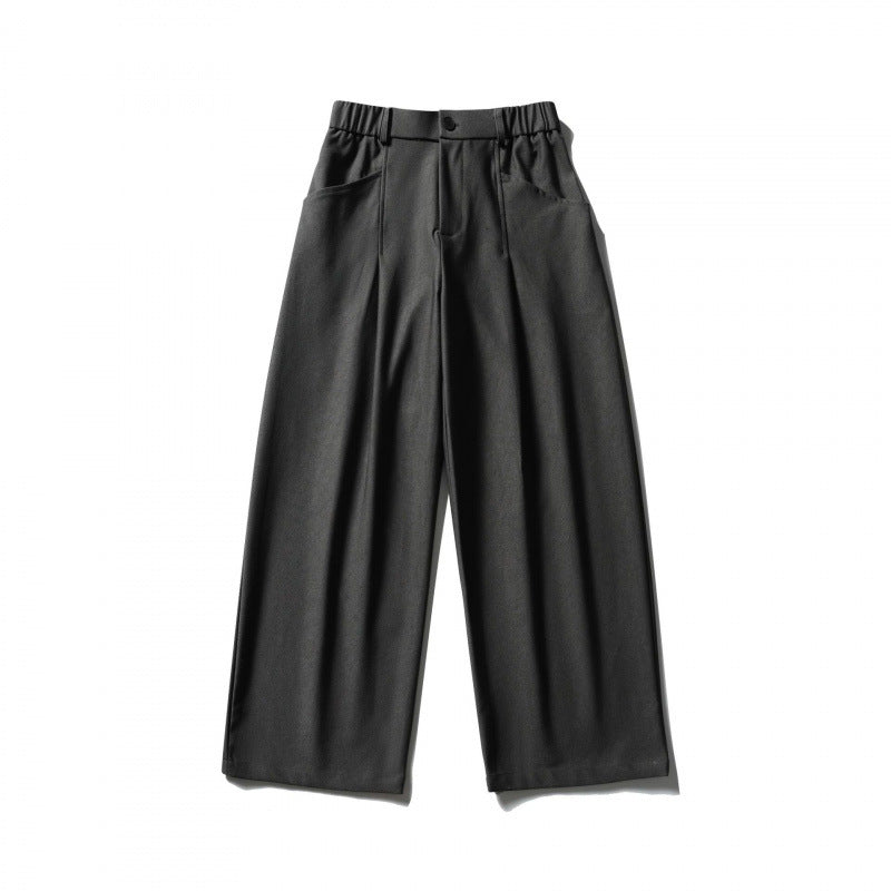 Women High-waisted Culotte Pants with elastic back, soft twill and decorative front pleats Mune Fashion