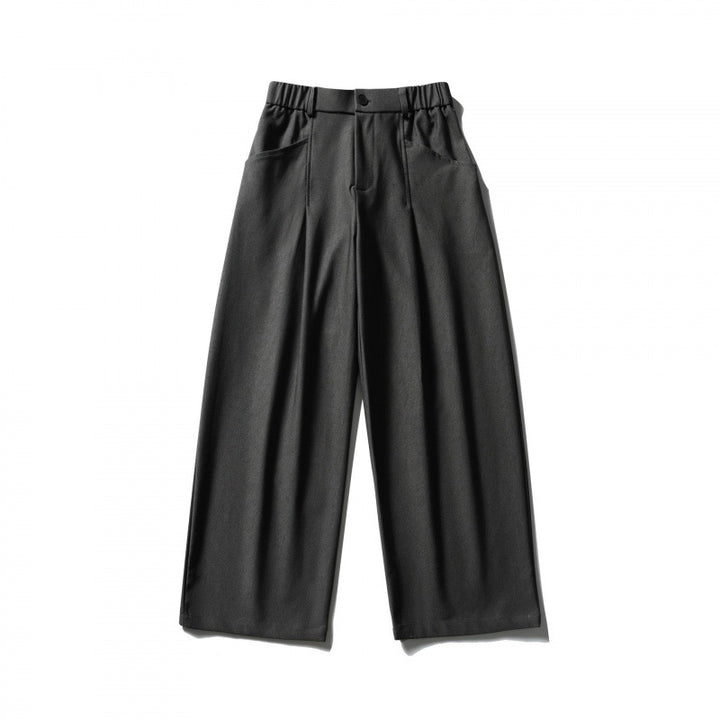 Women High-waisted Culotte Pants with elastic back, soft twill and decorative front pleats Mune Fashion