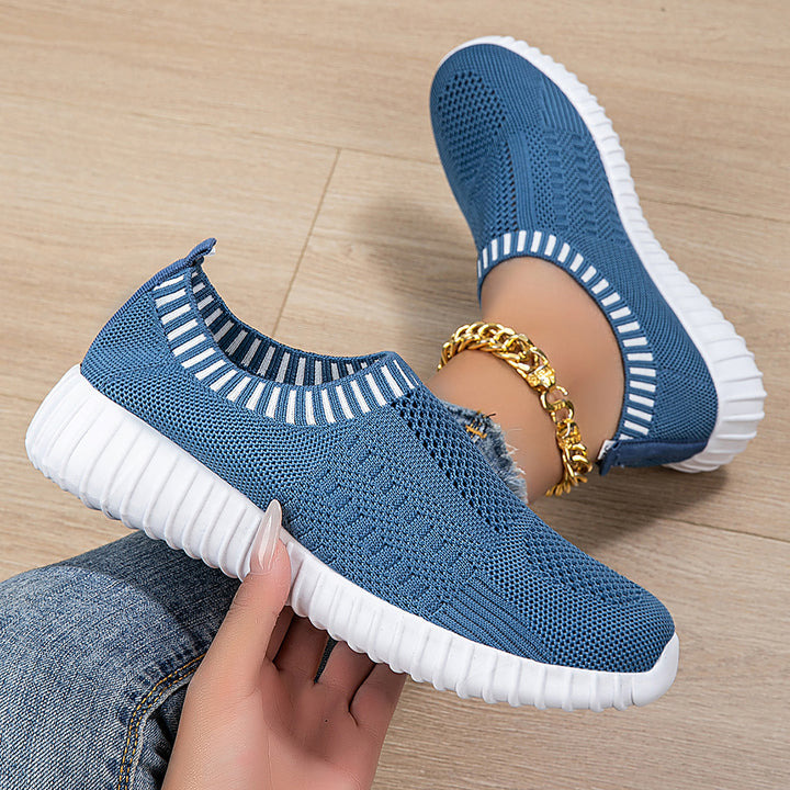 Women’s elastic slip-on comfort sneaker with three-dimensional knit structure and profiled lightweight sole Mune Fashion