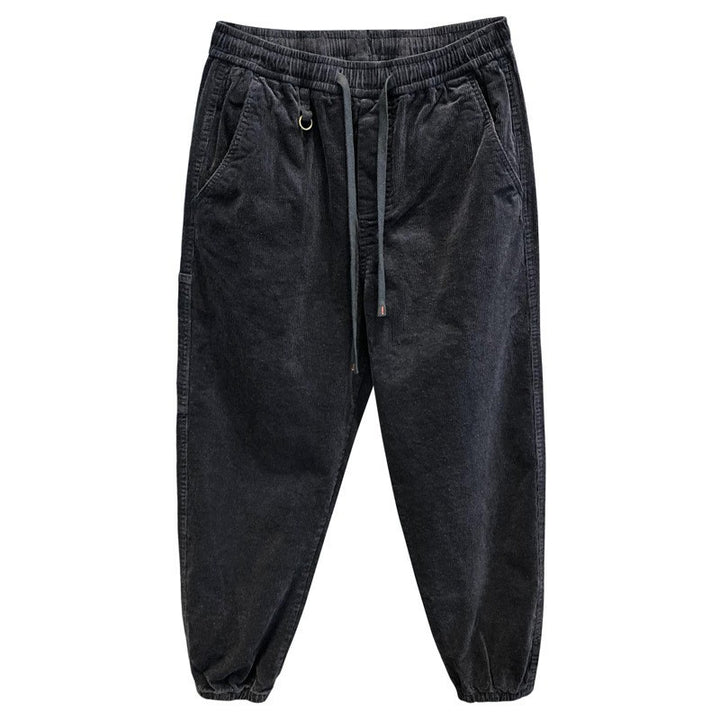 Men's Comfortable Cord Pants with Elastic Waistband Mune Fashion
