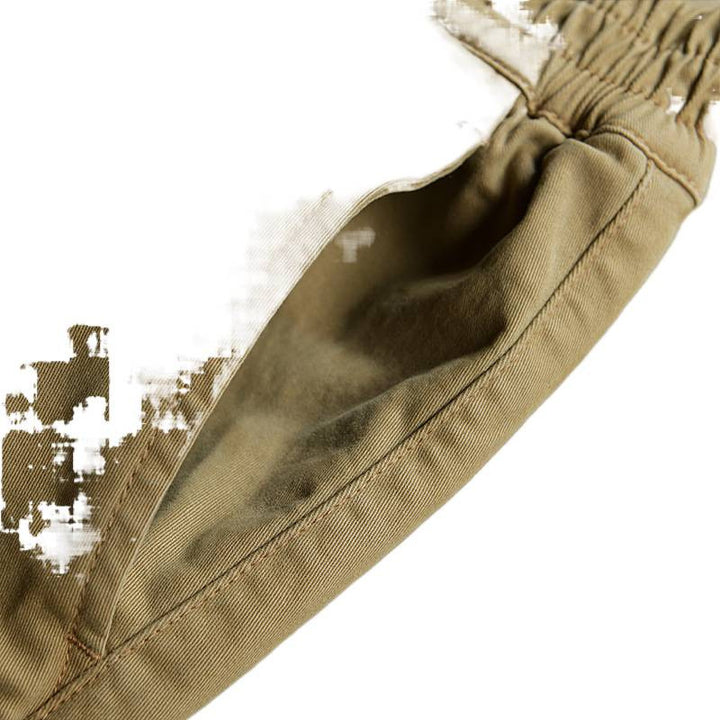 Men's cargo pants with tapered leg, elastic waistband, and reinforced knee inserts Mune Fashion