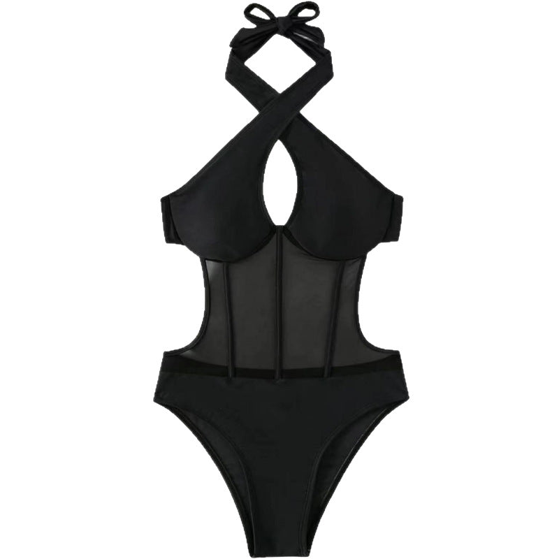 Women Designer Swimsuit with Elegant V-Neck Mune Fashion