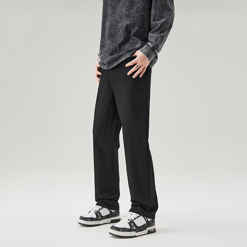 Men's straight cut vintage denim jeans with a relaxed fit and faded finish Mune Fashion