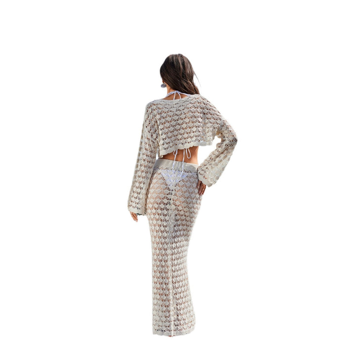 Women Crochet Set with Crop Top and Maxi Skirt Mune Fashion