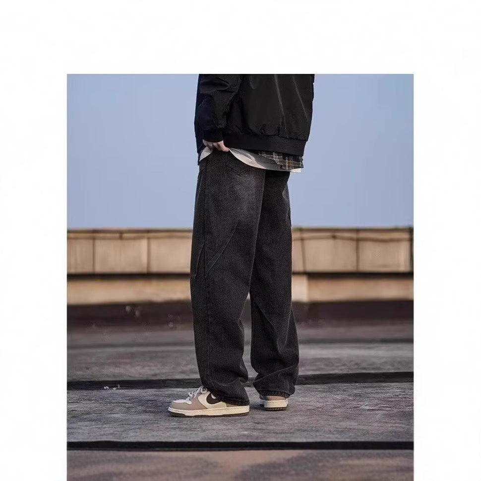 Men's Fashion Wide-Legged Jeans Mune Fashion