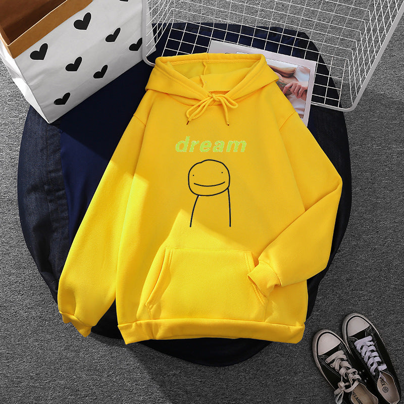 Unisex Oversized hoodie with minimalist smiley print, soft fleece lining, and practical kangaroo pocket Mune Fashion