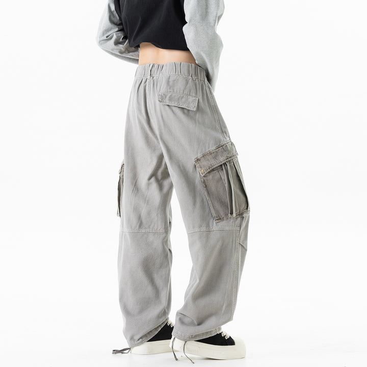 Herren Cargo-Hose mit Kordelbund, weitem Schnitt und Mehrfachtaschen Mune Fashion