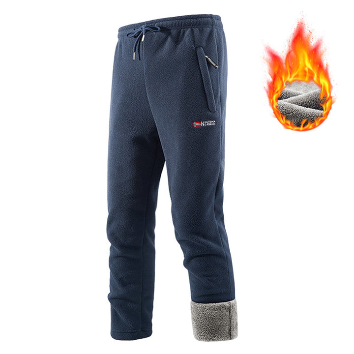Men's thermal fleece pants with high-pile Sherpa lining and zippered pockets Mune Fashion