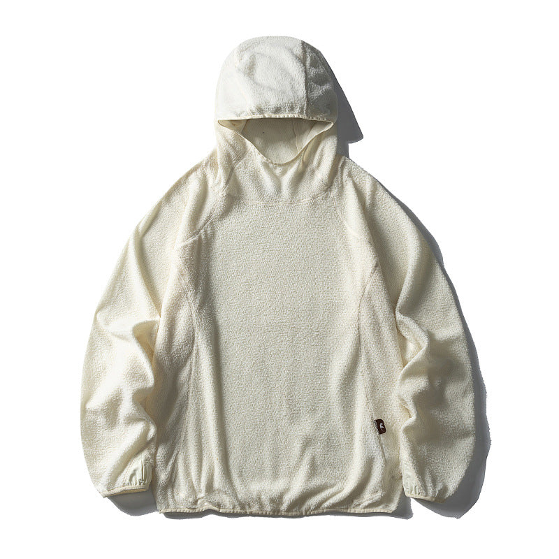 Unisex Oversize Teddy-Fleece Hoodie with hood, elastic hem and raglan sleeves Mune Fashion