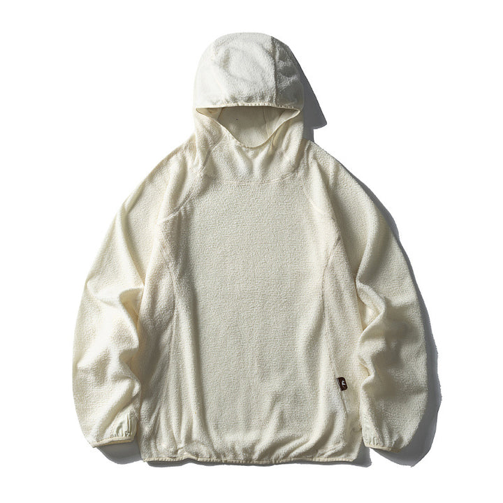 Unisex Oversize Teddy-Fleece Hoodie with hood, elastic hem and raglan sleeves Mune Fashion