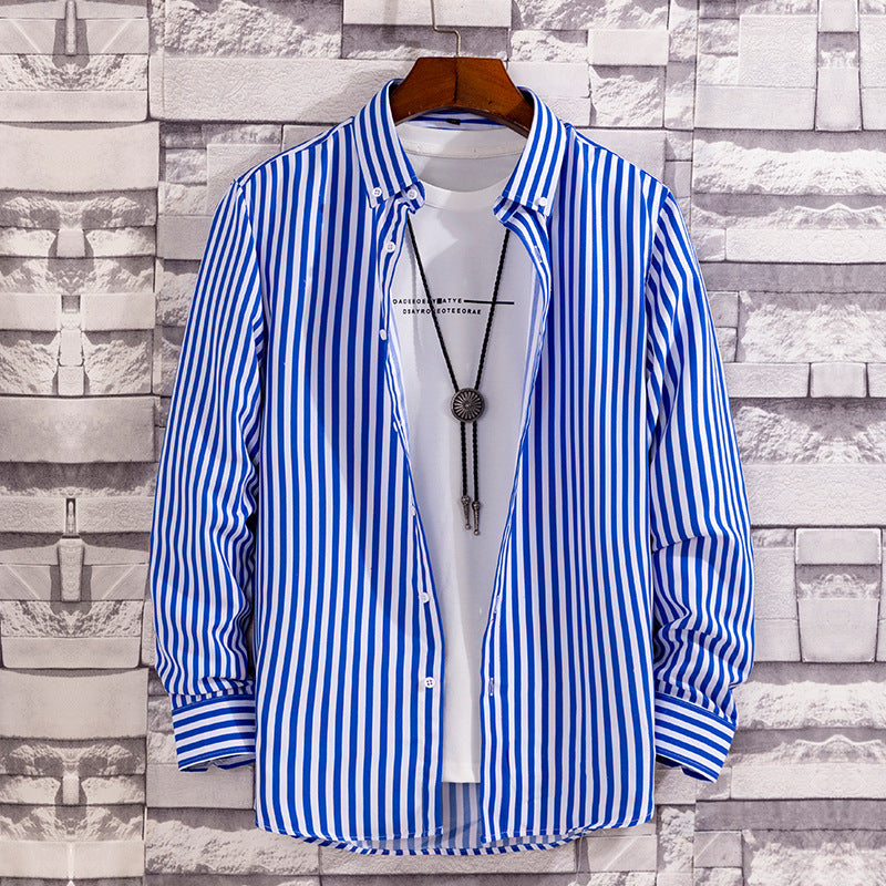 Men's casual shirt jacket made of a light cotton blend with button-down collar Mune Fashion