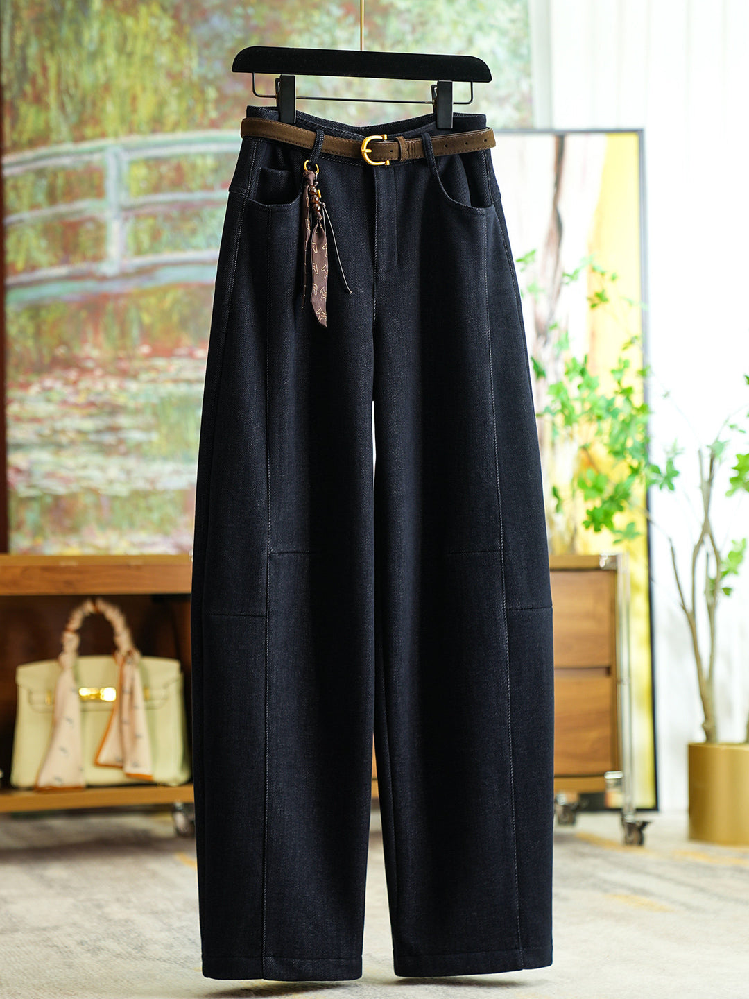 Women's Comfortable and Stylish Pants with Belt Mune Fashion