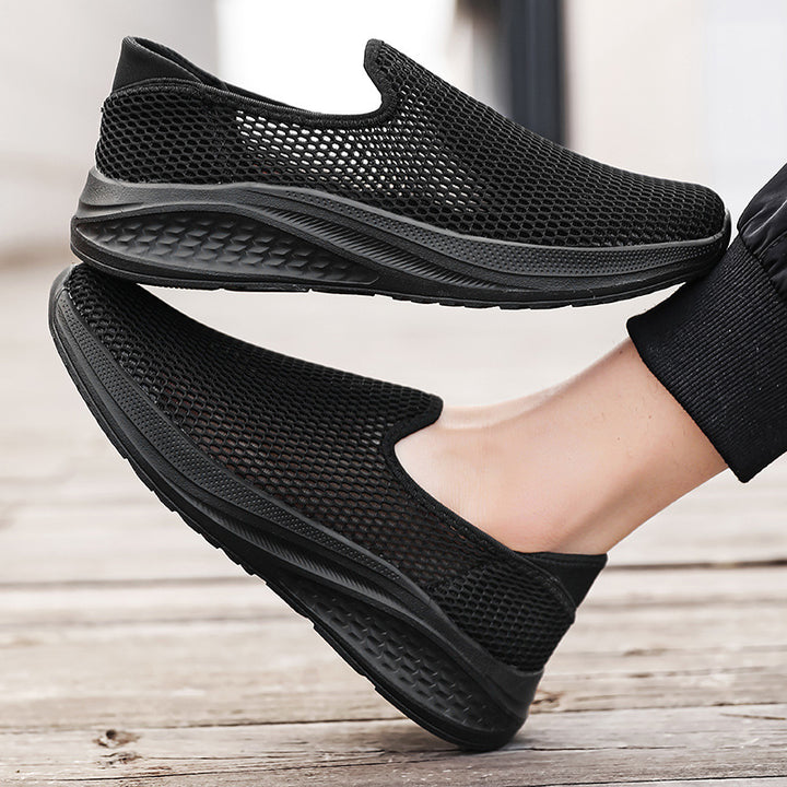 Men's breathable mesh sports shoe with slip-on design and shock-absorbing sole Mune Fashion