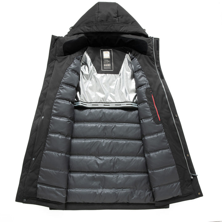 Men's Water-Repellent Thermal Parka with Hood and Multiple Pockets Mune Fashion
