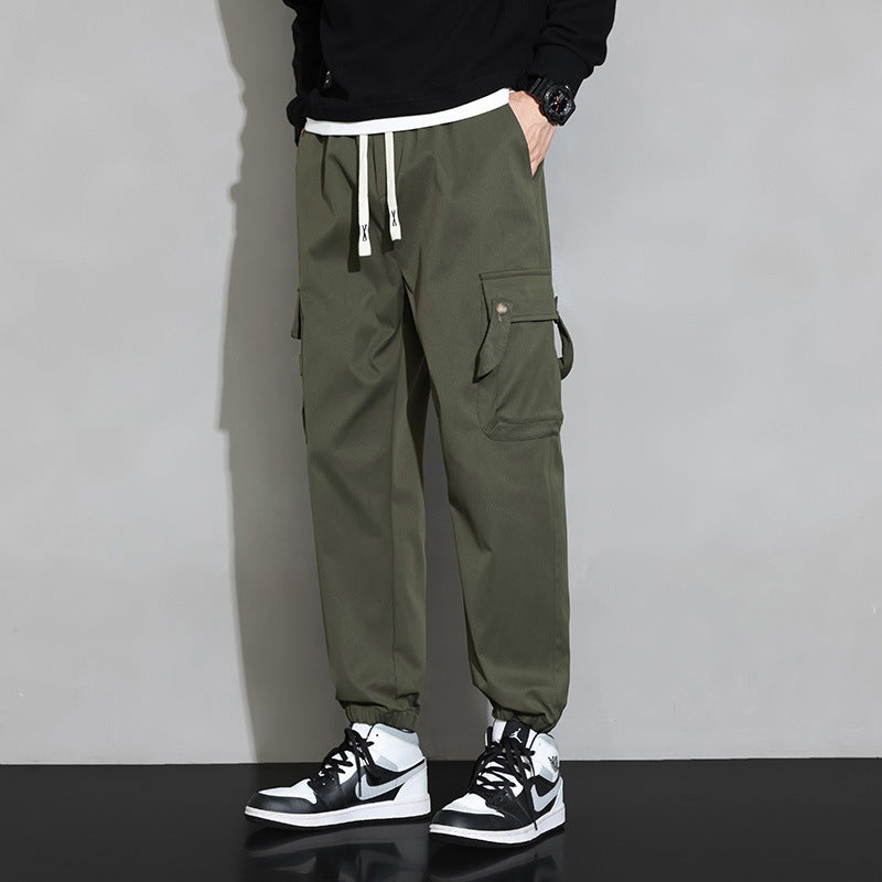 Men's cargo jogging pants with multi-pocket design, drawstring and elastic leg cuffs Mune Fashion