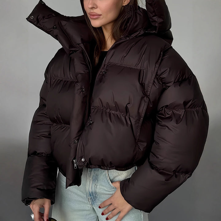 Ladies Stylish Short Jacket with Quilted Details