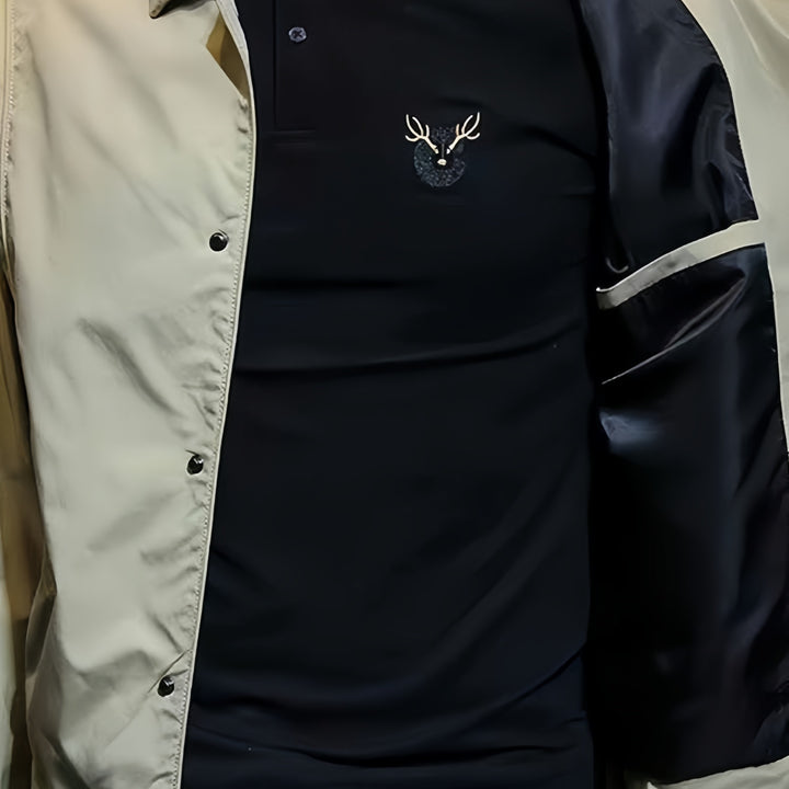 Men's Lightweight Coach Jacket with Snap Button Placket, Shirt Collar & Wind-Resistant Microfiber Mune Fashion