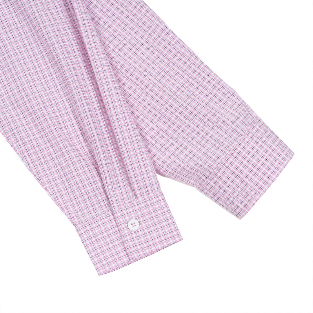 Men's Oversize Check Shirt with Chest Pocket and Fine Grid Pattern Mune Fashion