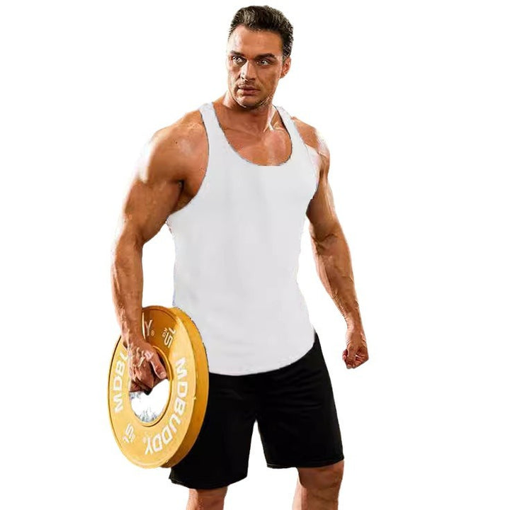 Men's breathable muscle shirt with open back cut melange and quick-drying feature Mune Fashion