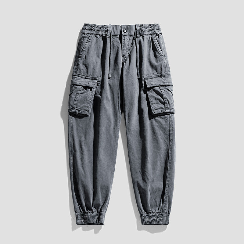 Men's Urban Utility Relaxed-Fit Cargo Jogging Pants with Drawstring and Multiple Pockets Mune Fashion
