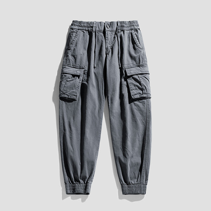 Men's Urban Utility Relaxed-Fit Cargo Jogging Pants with Drawstring and Multiple Pockets Mune Fashion