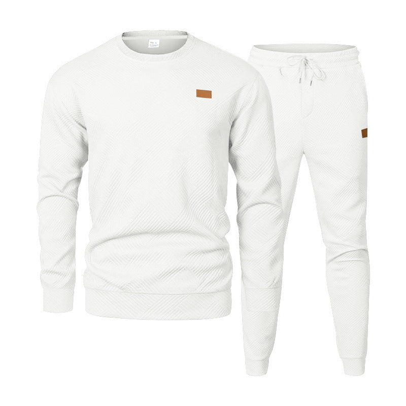 Men's structured cotton tracksuit set with regular fit, elastic waistband, and drawstring Mune Fashion