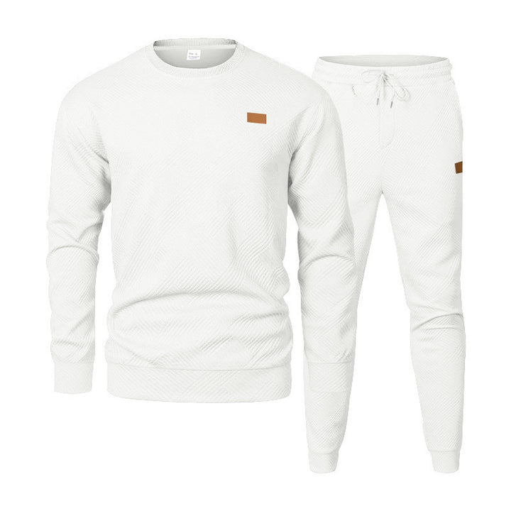 Men's structured cotton tracksuit set with regular fit, elastic waistband, and drawstring Mune Fashion