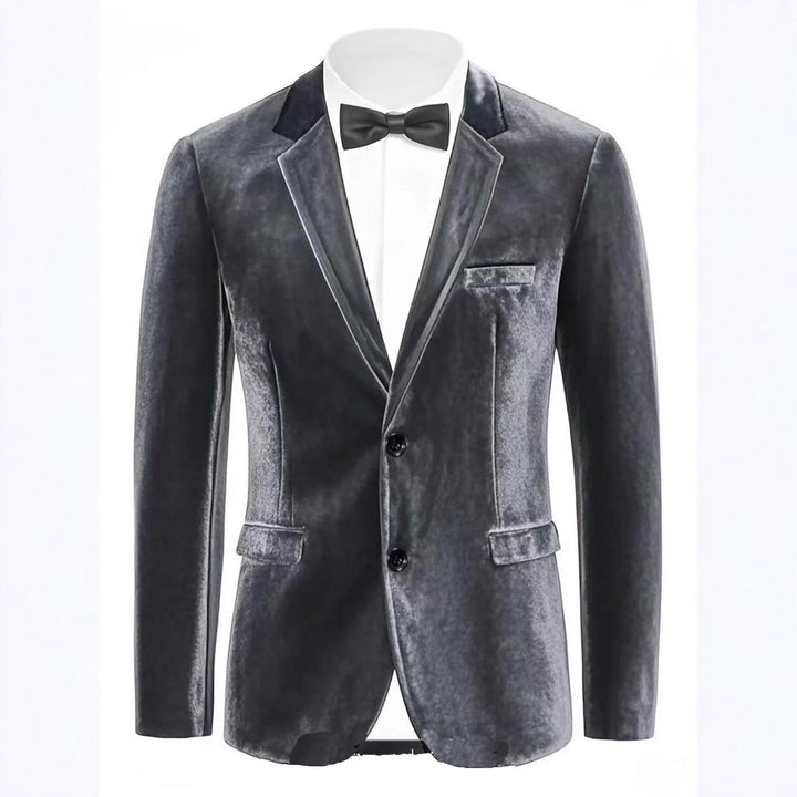 Men's Noble Velvet Blazer with Finesse Mune