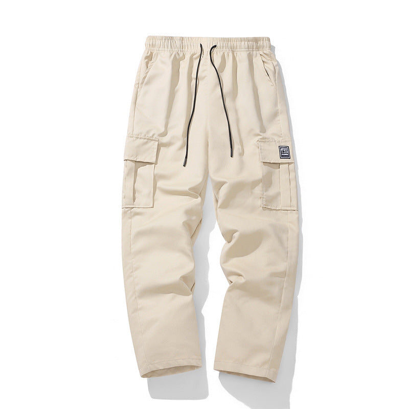 Men's nano technical cargo pants with elastic waistband, drawstring, straight leg, and large flap pockets Mune Fashion