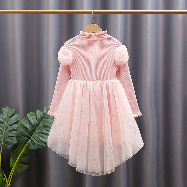Girls' princess dress with tulle skirt and sparkling details Mune Fashion